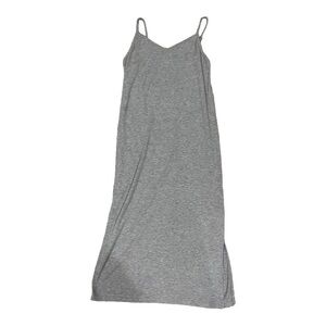 Cotton on ribbed midi cami strap dress with slit
